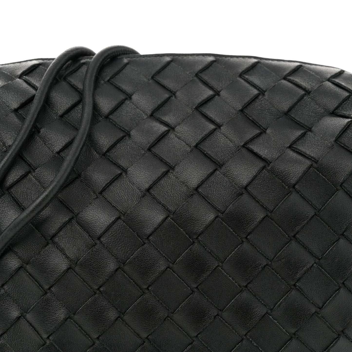 Nappa Intrecciato Medium Loop Camera Bag Black