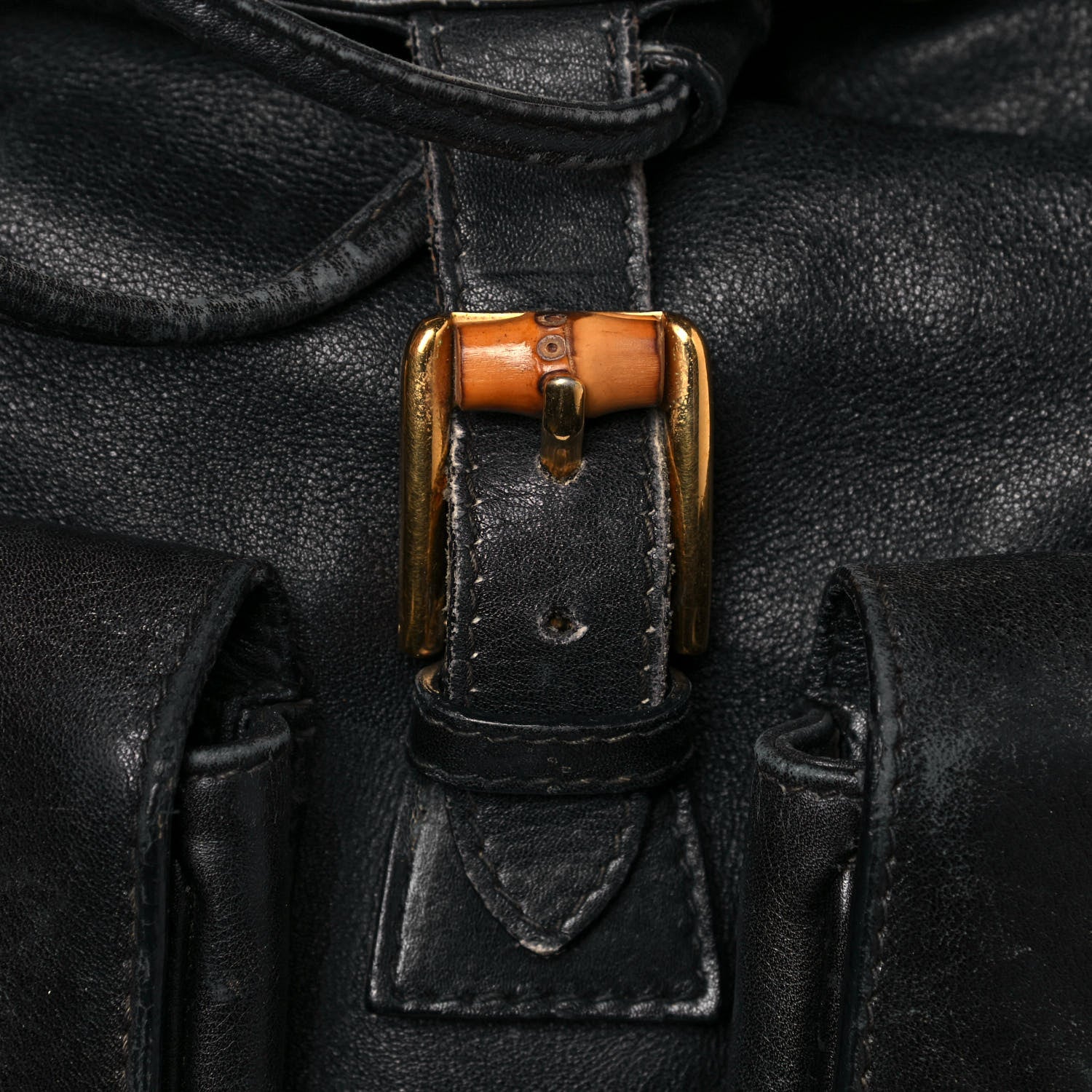 Gucci Calfskin Bamboo Backpack Black 18 of 28