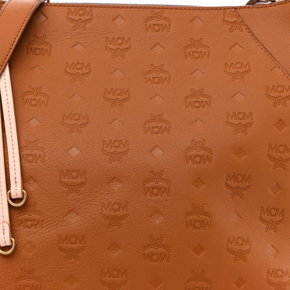 MCM Calfskin Ottomar Monogram Large Klara Hobo Cognac 8 of 10