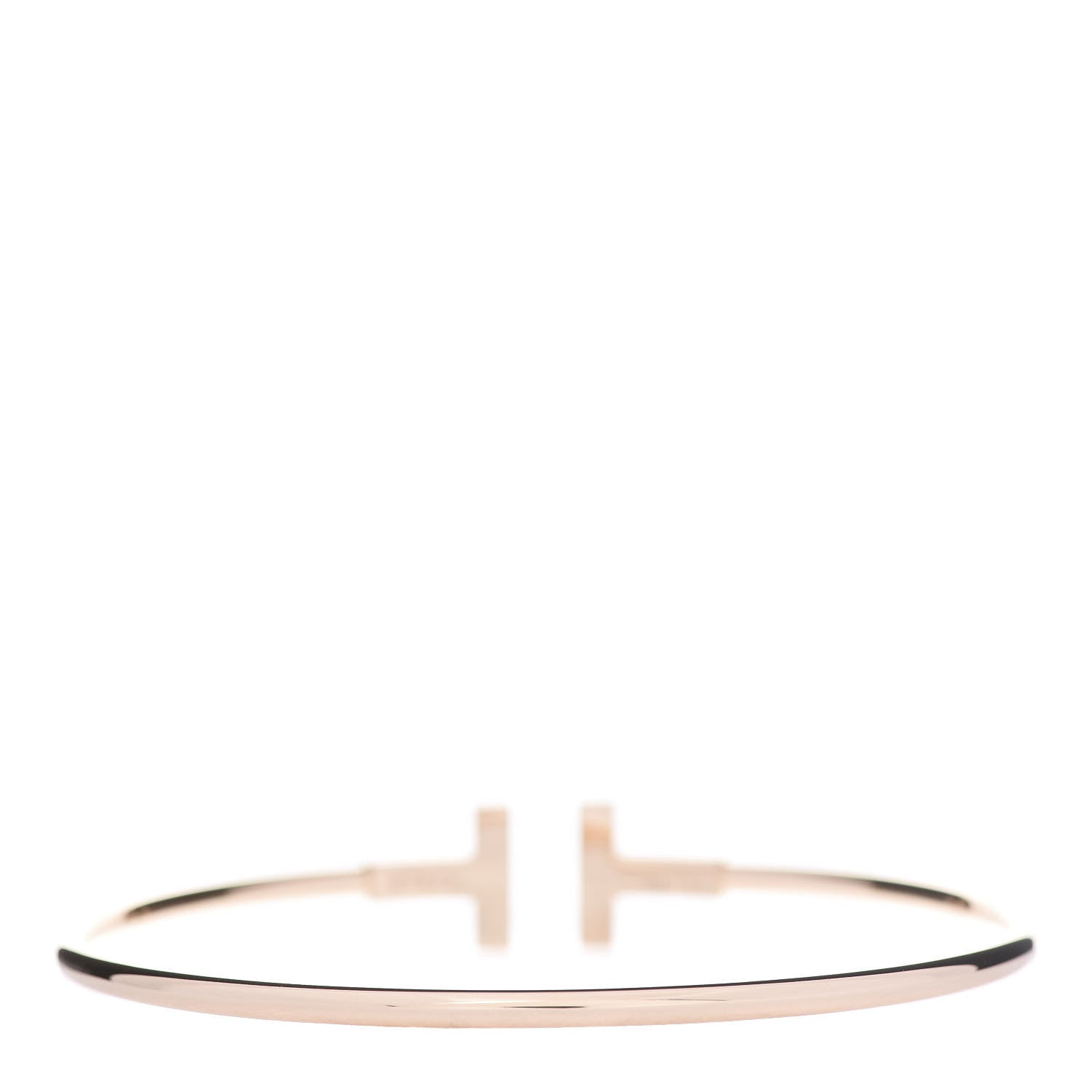 Tiffany 18K Rose Gold Mother of Pearl T Wire Bracelet 3 of 6