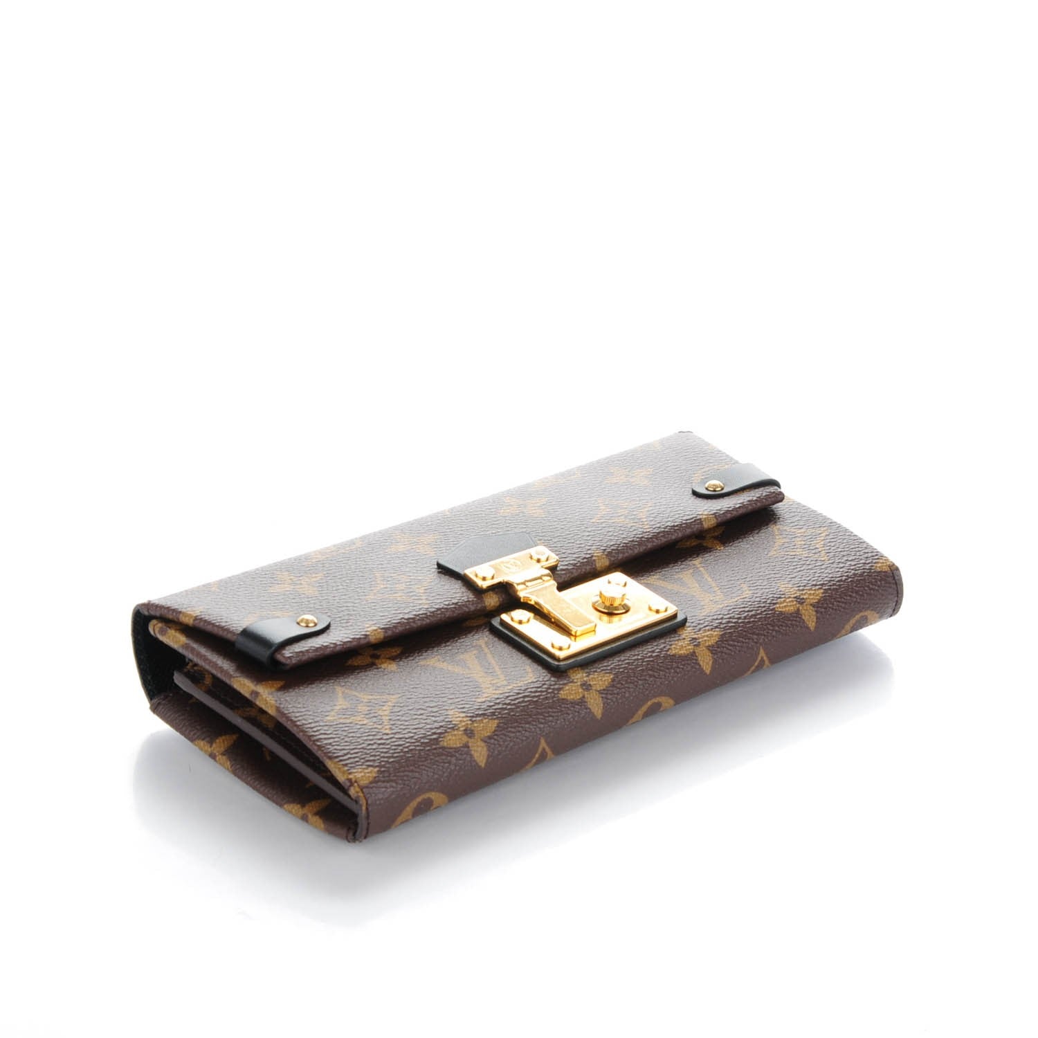 Louis Vuitton Monogram Triangle Wallet Black 4 of 7