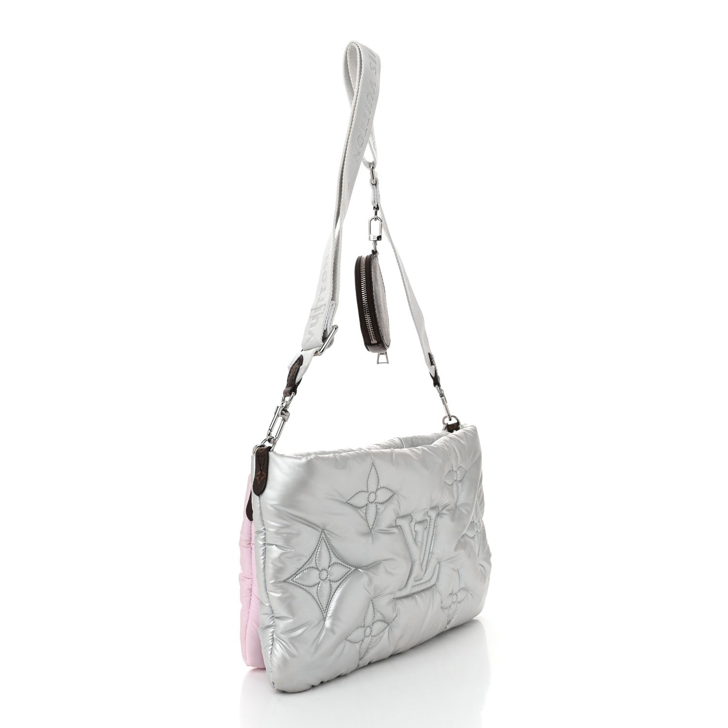 Louis Vuitton Econyl Monogram Pillow Maxi Multi Pochette Accessories Silver Pale Pink 3 of 10