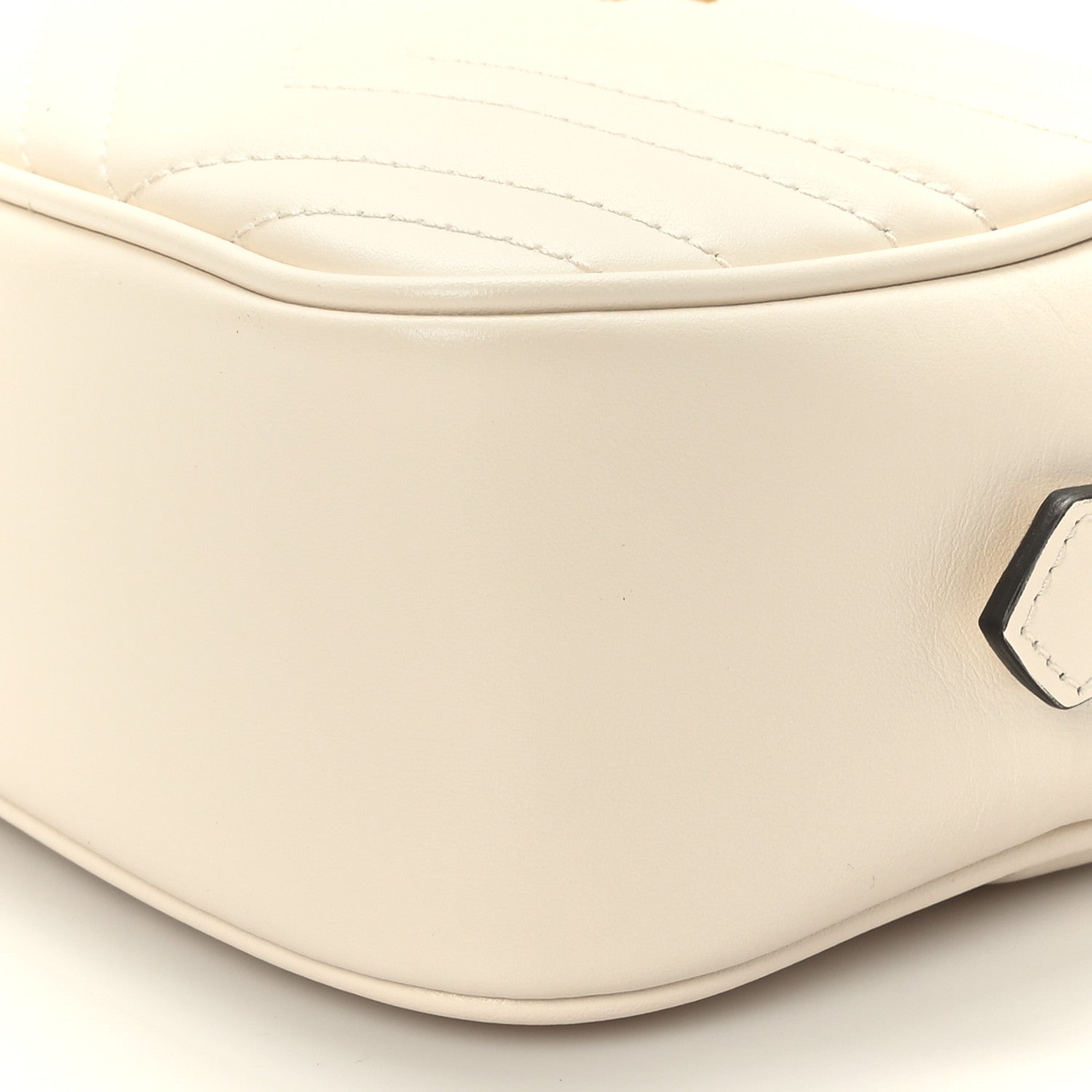 Gucci Calfskin Matelasse Small GG Marmont Chain Shoulder Bag White 8 of 8