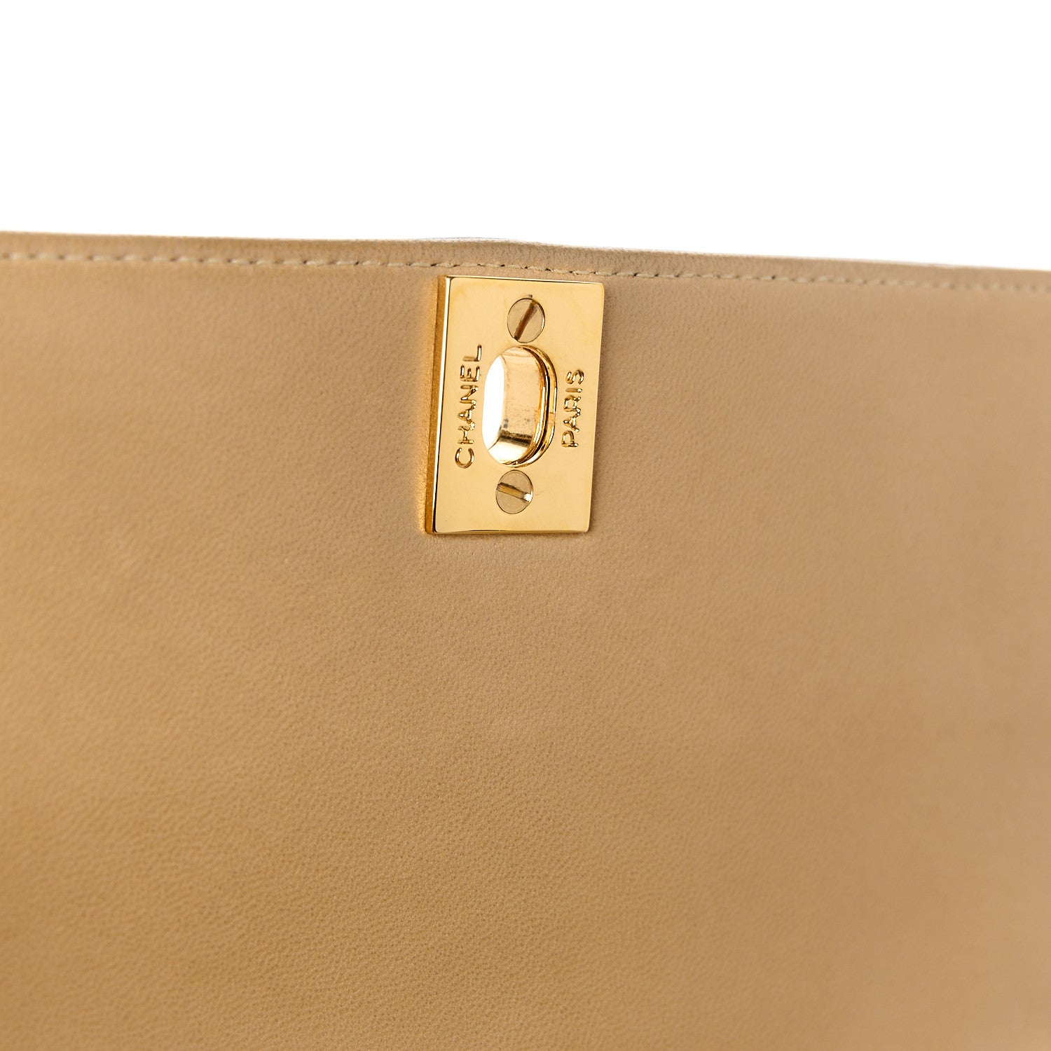 Chanel Lambskin Vertical Quilted Small Flap Beige Black 7 of 14