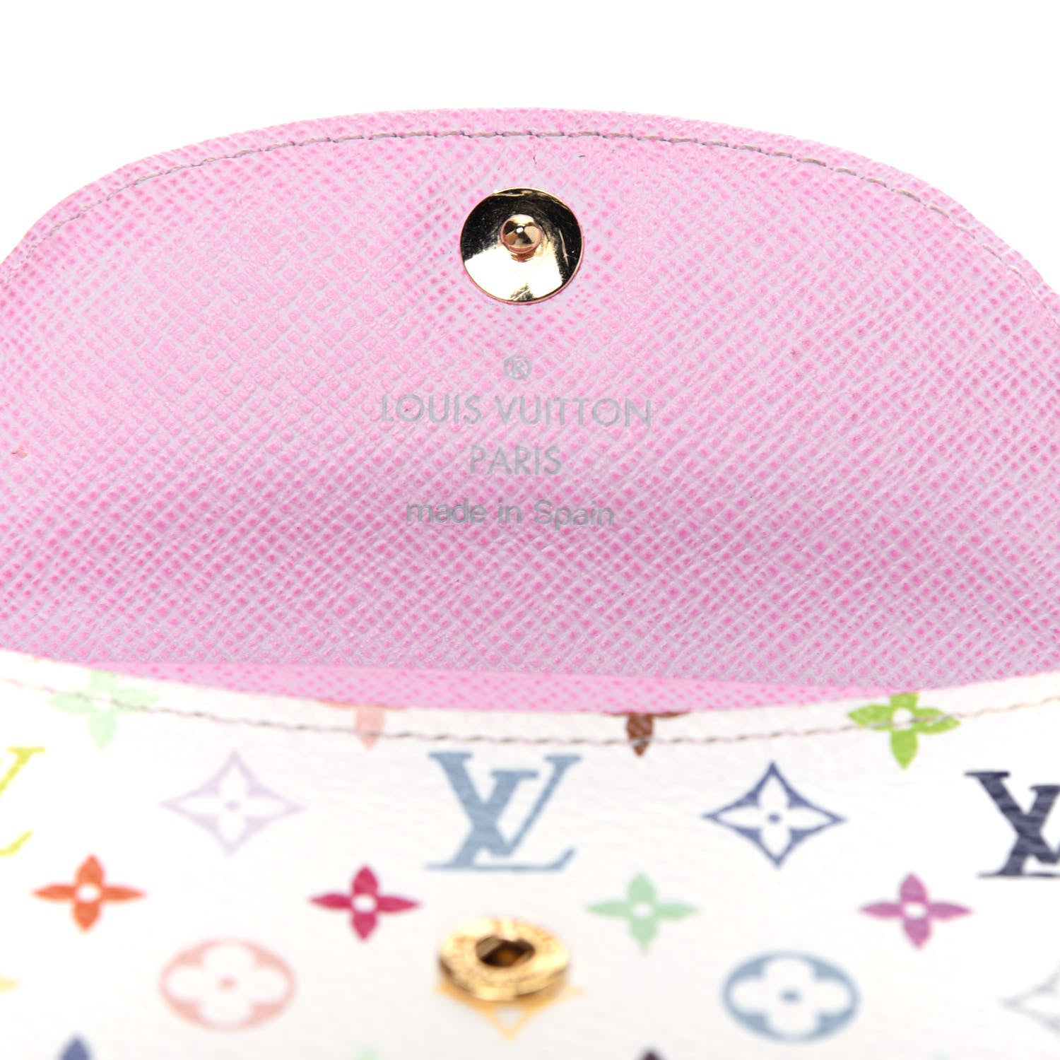 Louis Vuitton Monogram Multicolor Business Card Holder White Litchi 6 of 19