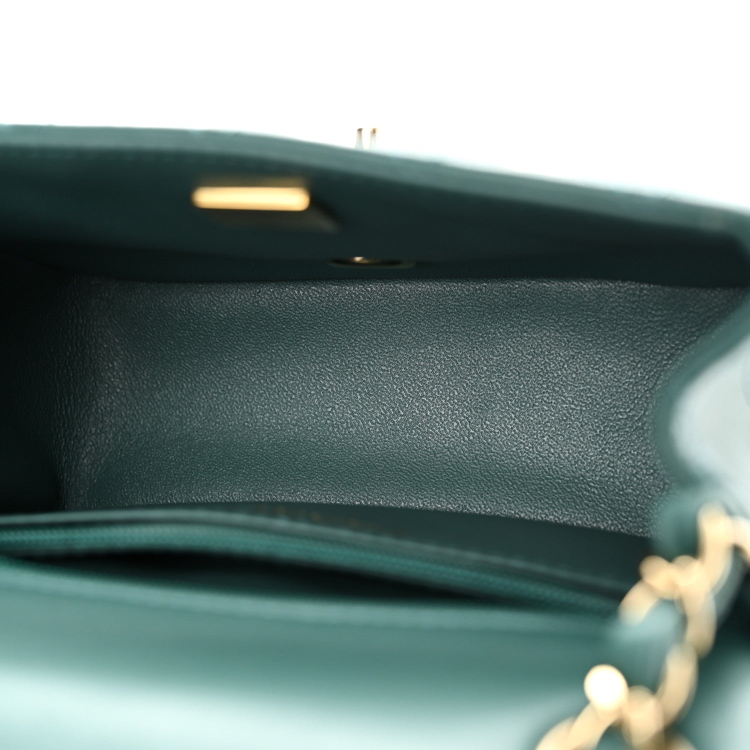 Chanel Lambskin Quilted Mini Square Flap Green 5 of 11