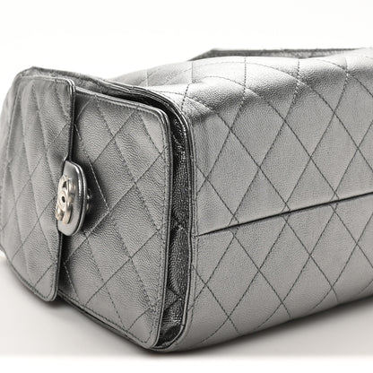 Chanel Metallic Caviar Quilted Small Chanel 25 Handbag Anthracite 17 of 21