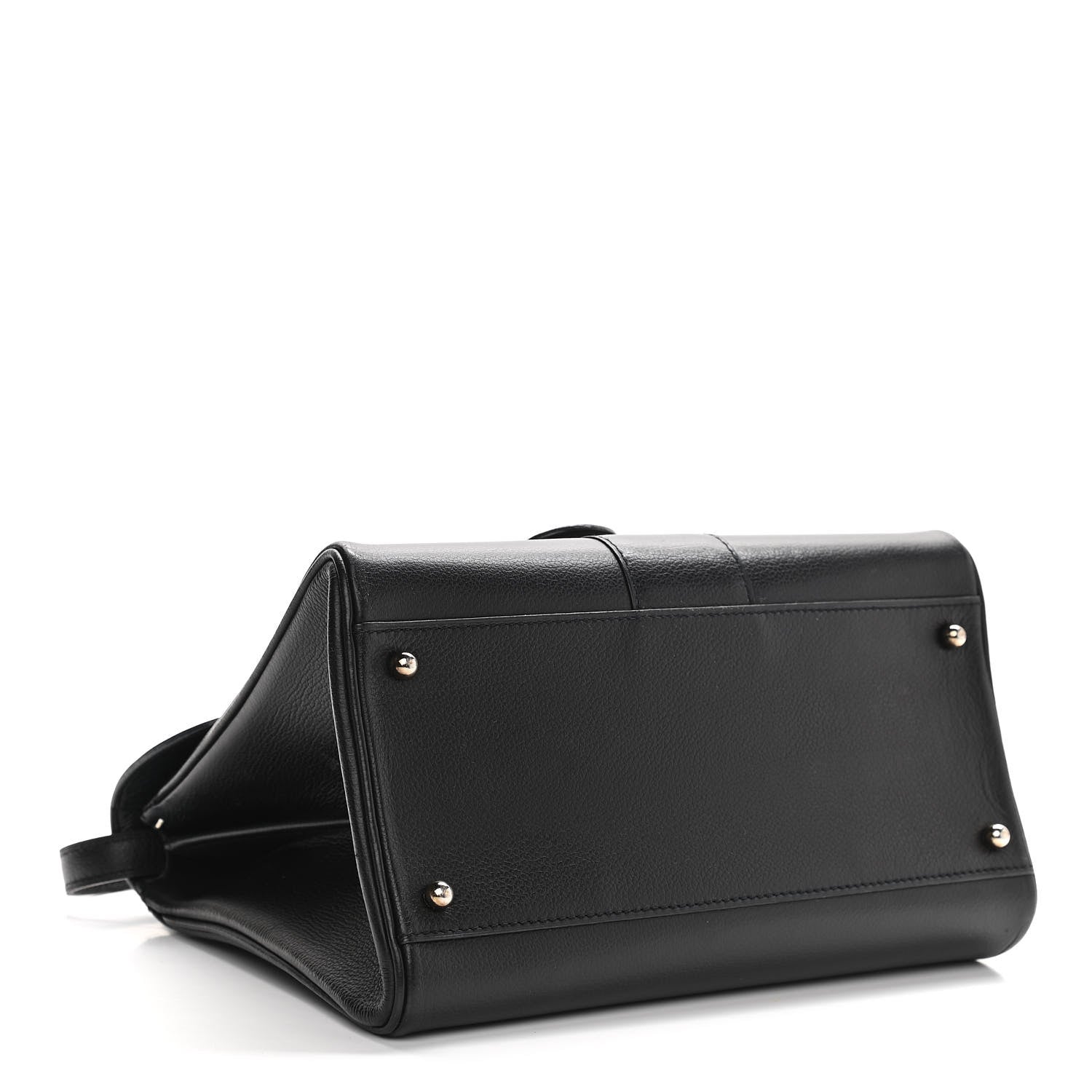 Delvaux Grained Calfskin PM Brillant Satchel Black 4 of 12