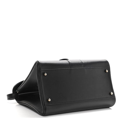 Delvaux Grained Calfskin PM Brillant Satchel Black 4 of 12