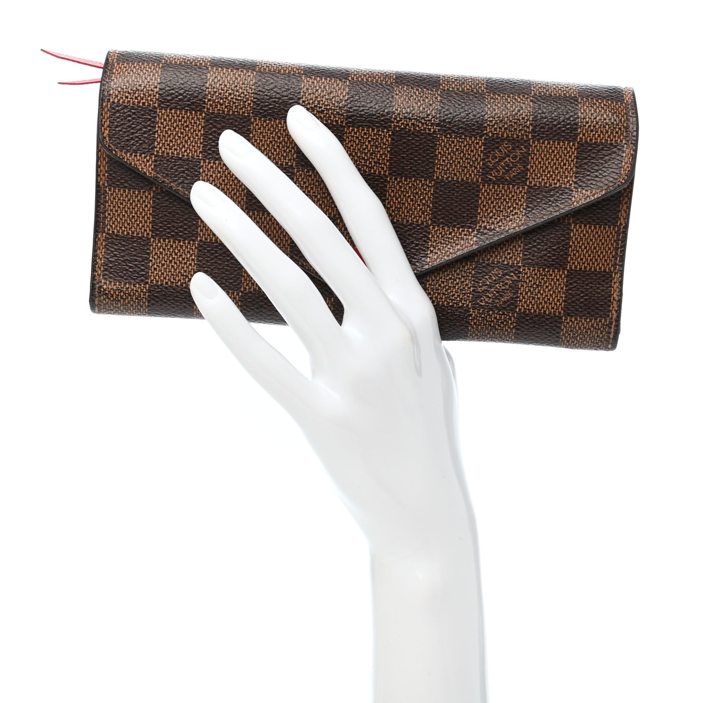 Damier Ebene Josephine Wallet Red