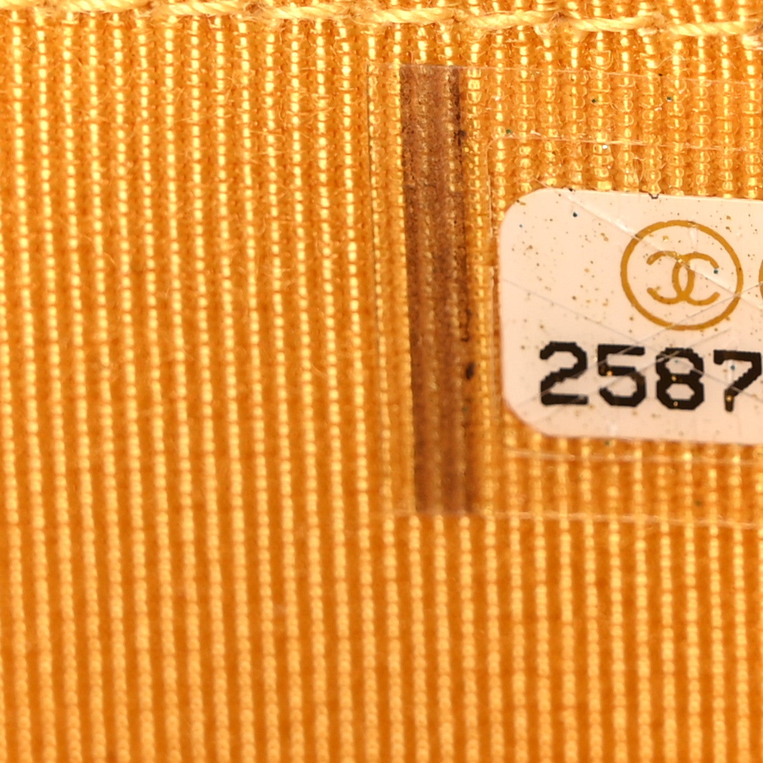 Chanel Caviar Quilted Zip Coin Purse Yellow 7 of 8