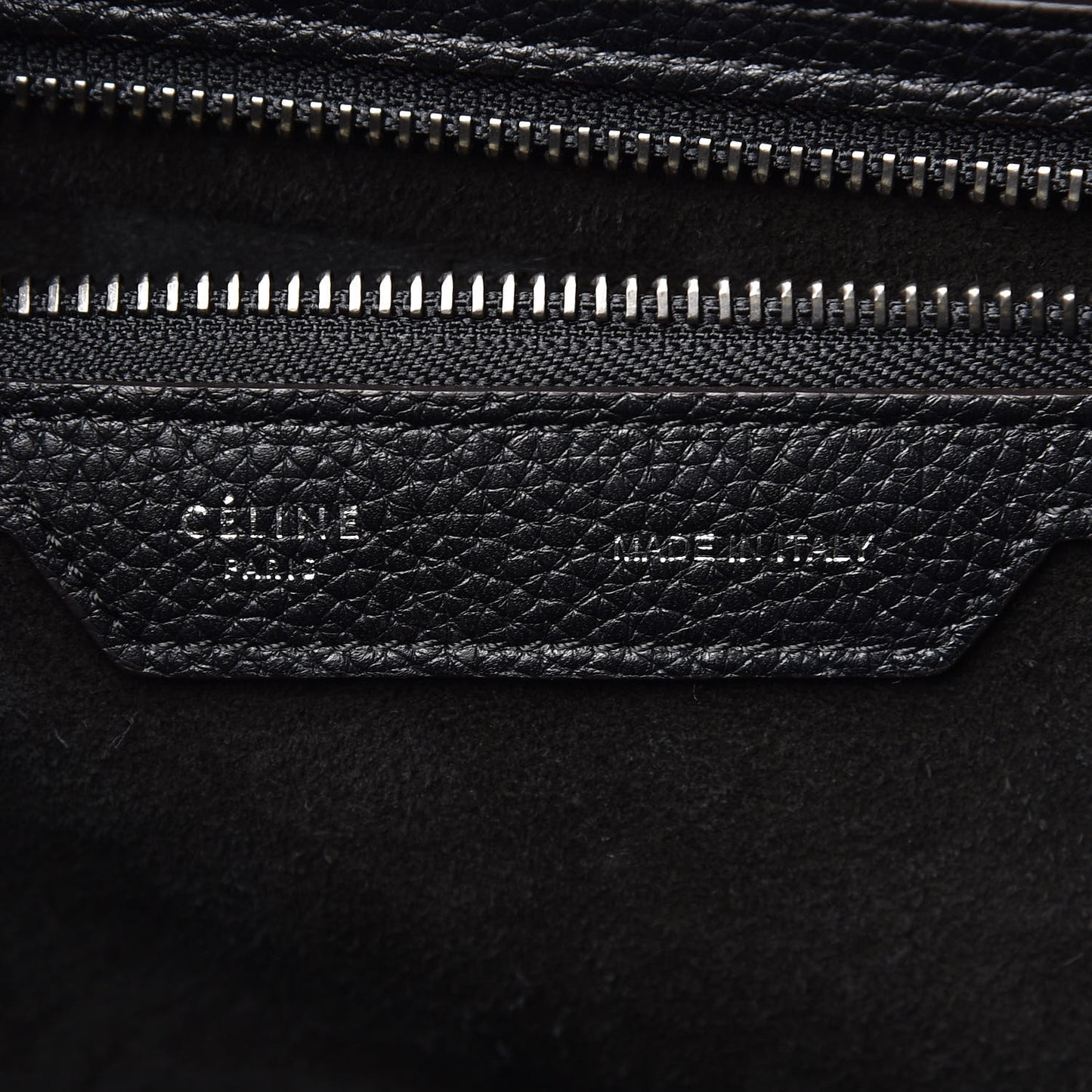 Drummed Calfskin Mini Luggage Black