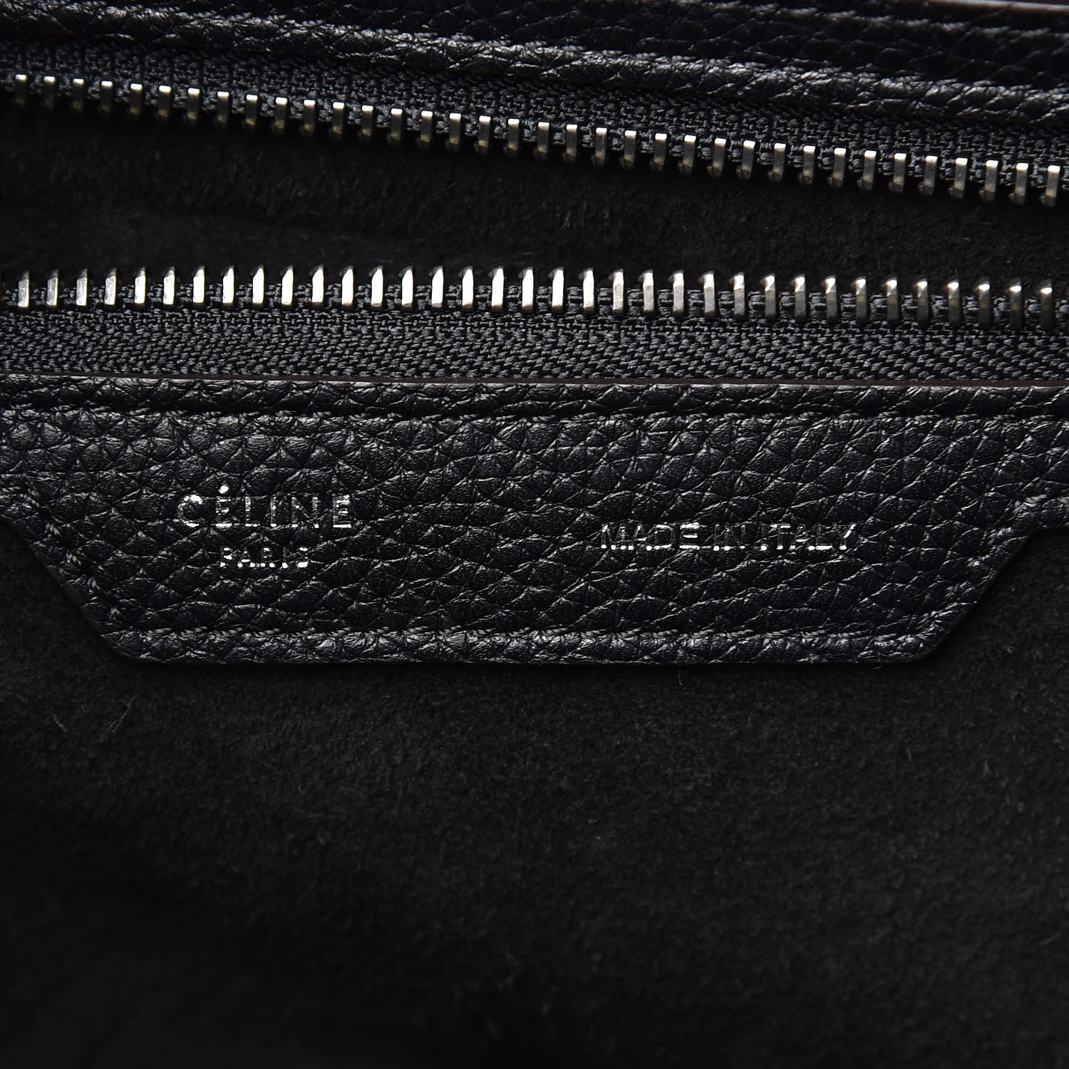 Celine Drummed Calfskin Mini Luggage Black 6 of 12