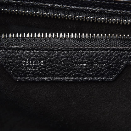 Celine Drummed Calfskin Mini Luggage Black 6 of 12
