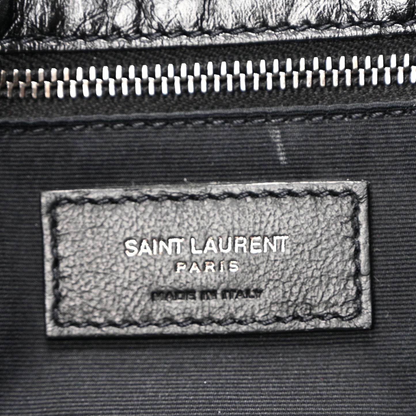 Crinkled Calfskin Matelasse Monogram Large Niki Chain Satchel Black Black