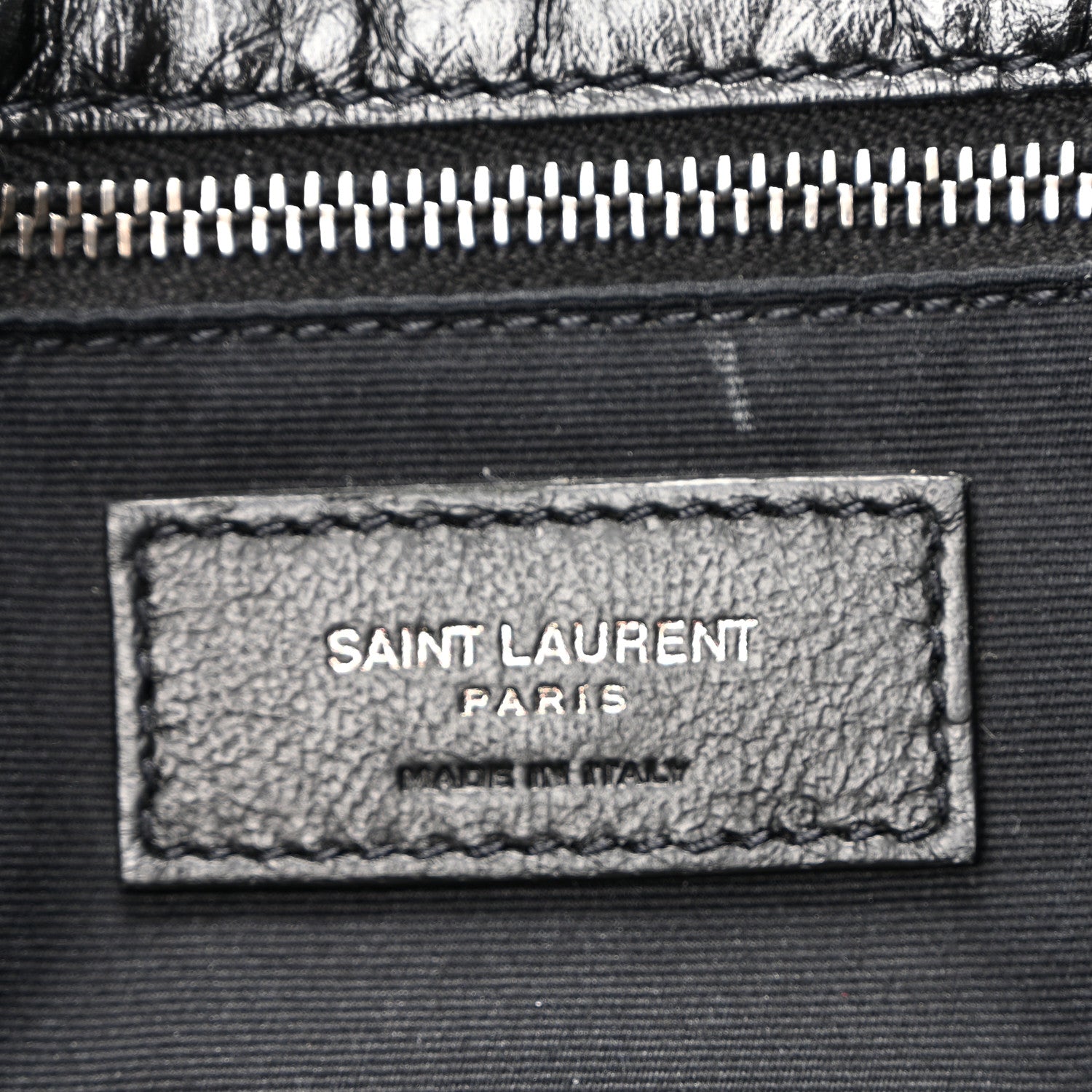 Saint Laurent Crinkled Calfskin Matelasse Monogram Large Niki Chain Satchel Black Black 6 of 10