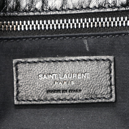 Saint Laurent Crinkled Calfskin Matelasse Monogram Large Niki Chain Satchel Black Black 6 of 10