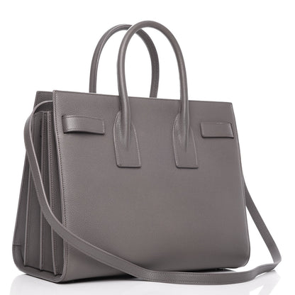 Saint Laurent Grained Calfskin Small Sac De Jour Fog 3 of 16