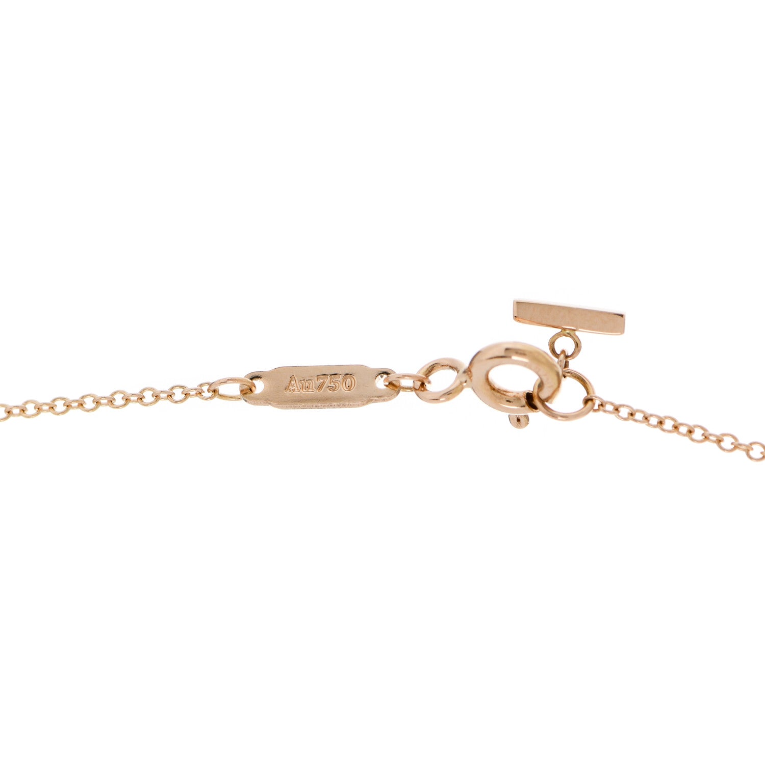 Tiffany 18K Rose Gold Small T Smile Pendant Necklace 5 of 6