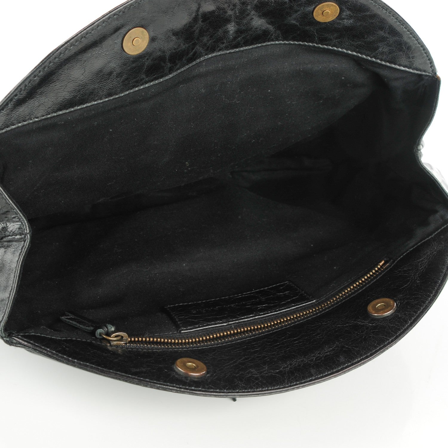 Balenciaga Chevre Oval Clutch Black 5 of 7