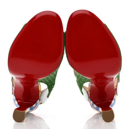 Christian Louboutin Suede Metallic Studded Loopinga 100 Pumps 37.5 Multicolor 5 of 7