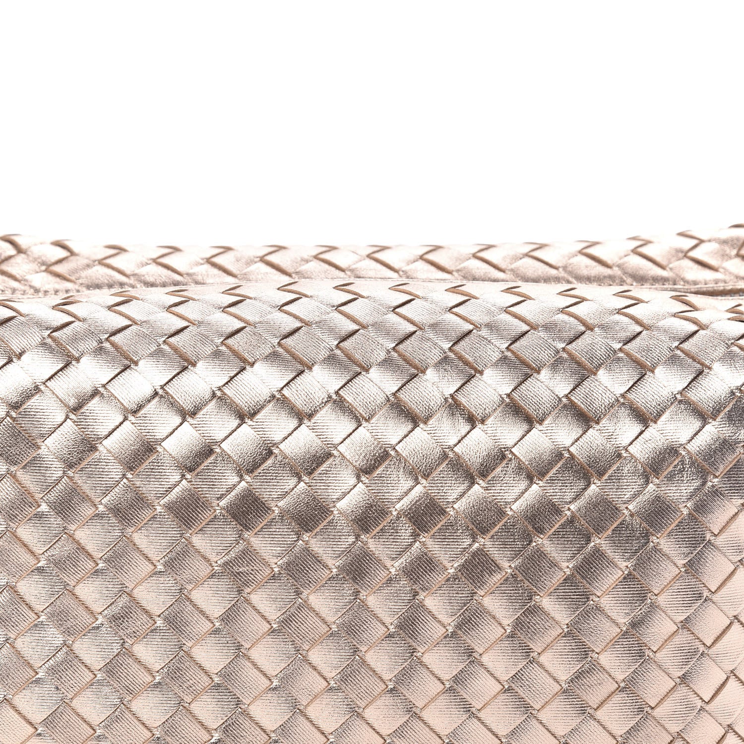 Bottega Veneta Metallic Grosgrain Intrecciato Ciambrino Bag Rose Gold 9 of 9