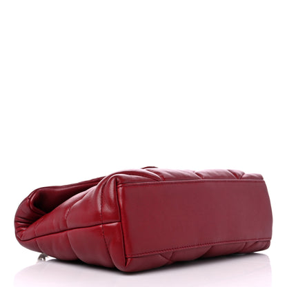 Saint Laurent Lambskin Quilted Toy Loulou Puffer Monogram Chain Satchel Red 4 of 14
