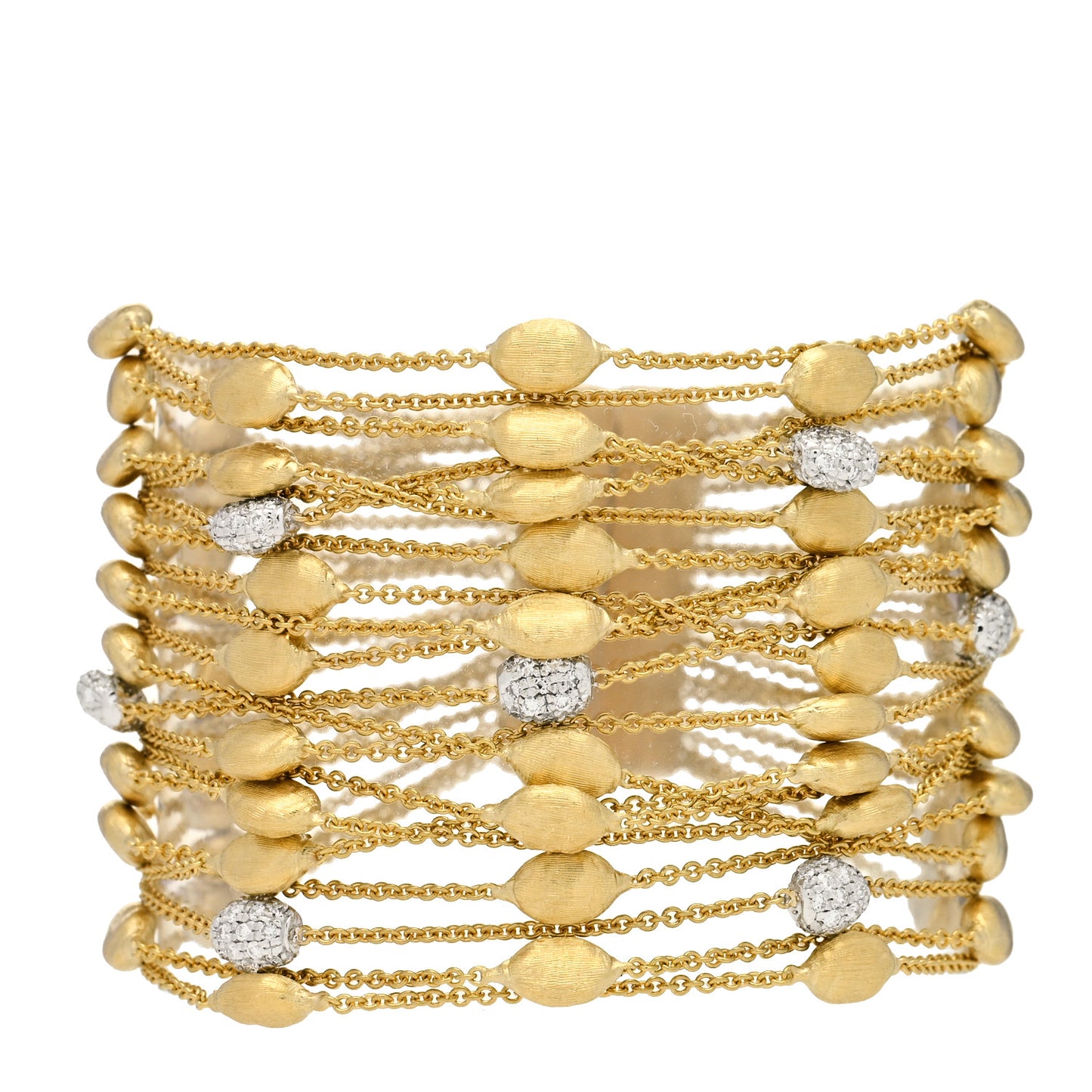 18K Yellow Gold Diamond Siviglia 20 Strand Bracelet