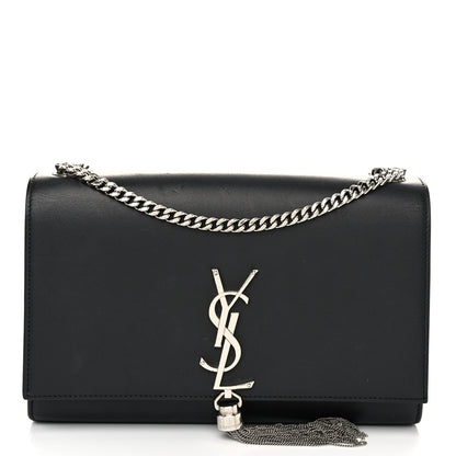 Saint Laurent Smooth Calfskin Medium Classic Monogram Kate Tassel Satchel Black 1 of 11