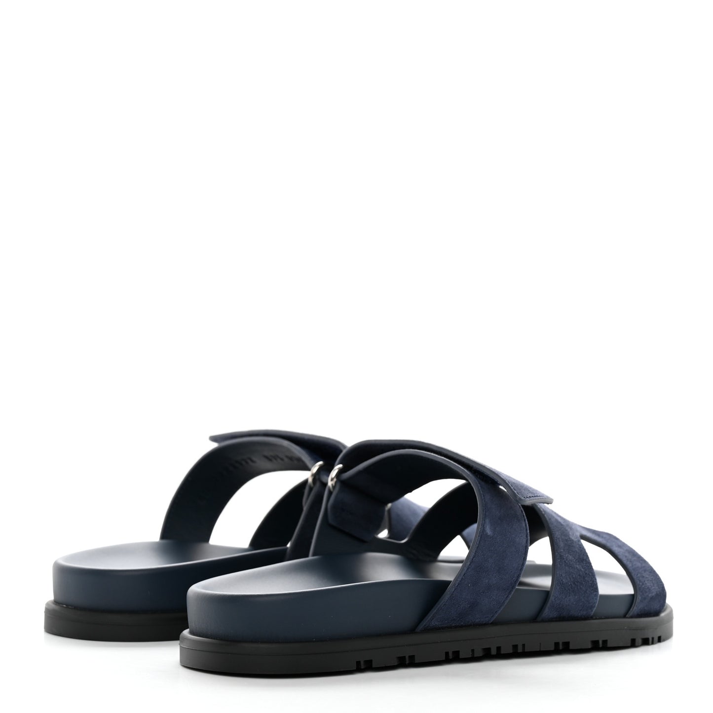 Suede Goatskin Womens Chypre Sandals 37.5 Bleu Celeste