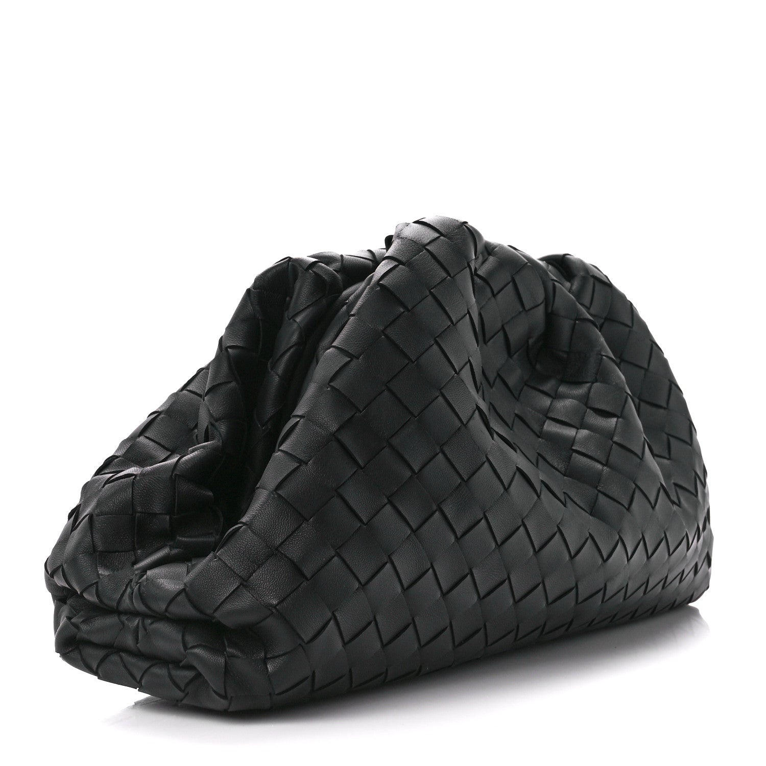 Bottega Veneta Nappa Maxi Intreccio The Pouch Oversized Clutch Black 3 of 11