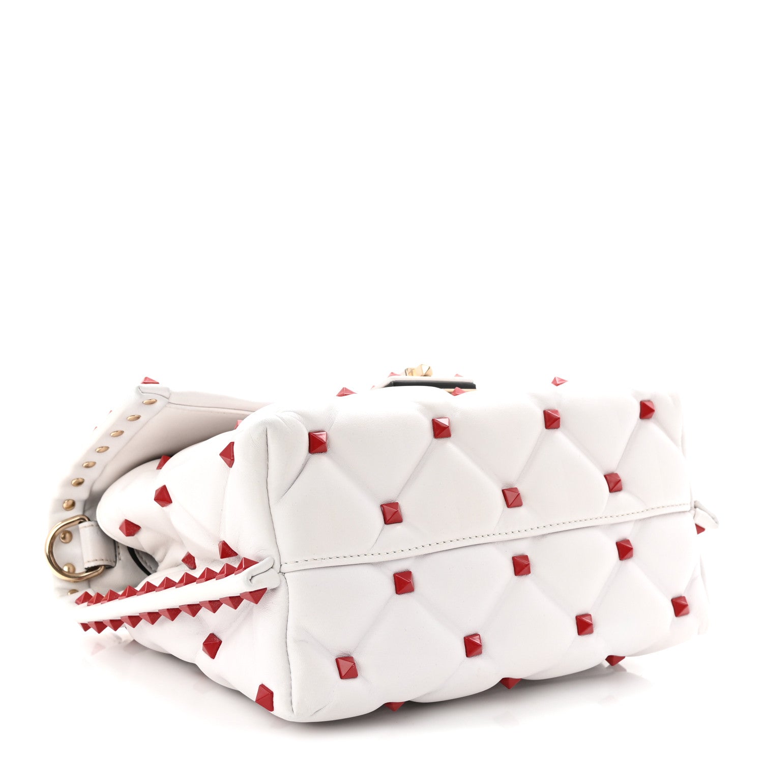 Valentino Garavani Lambskin Be My VLTN Print Candystud Top Handle