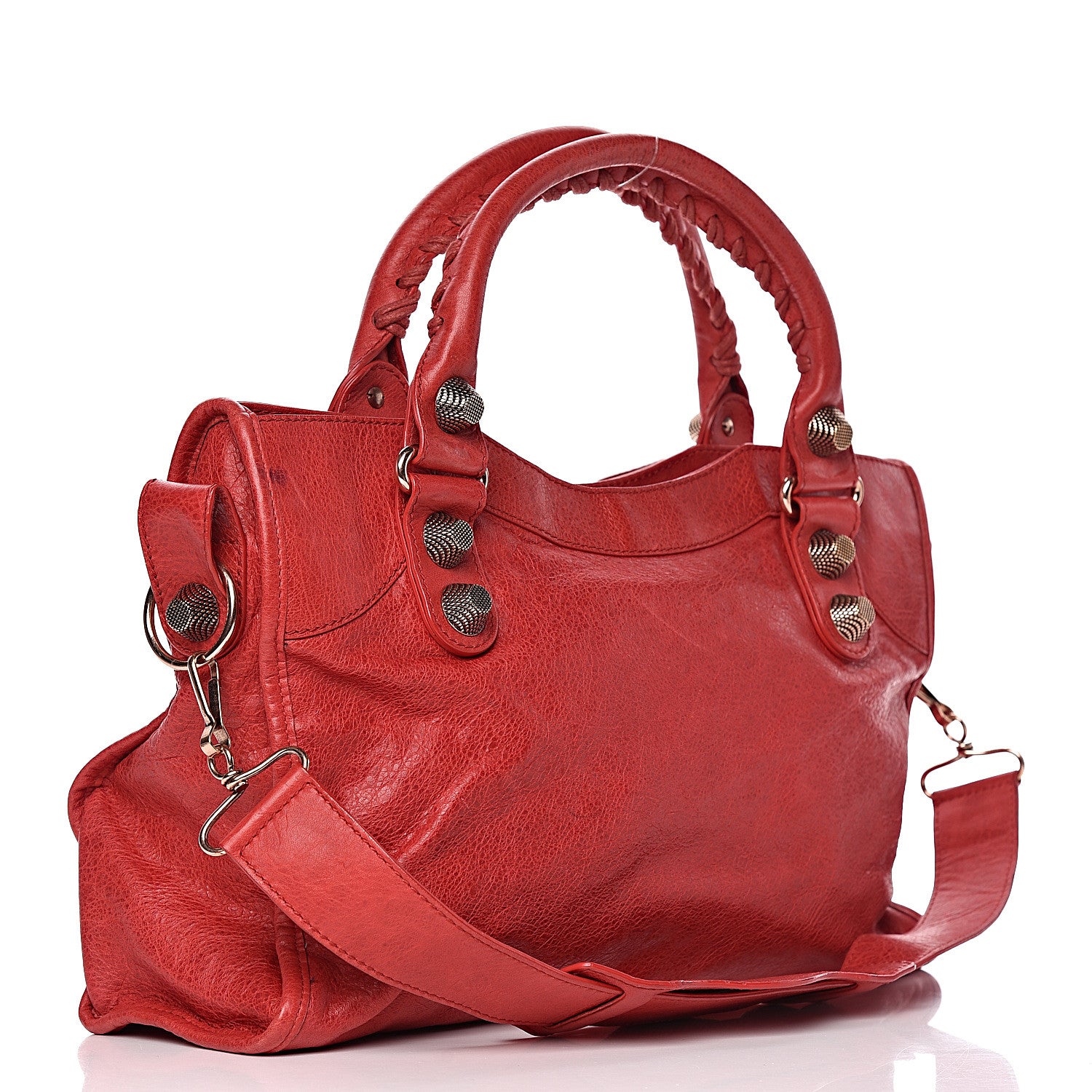 Balenciaga Agneau Giant 21 Rose Gold Hardware City Rouge Coquelicot 4 of 15