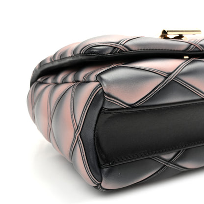 Louis Vuitton Lambskin Malletage Top Handle GO-14 MM Black Pink 17 of 21