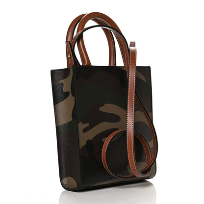 Celine Canvas Calfskin Mini Vertical Cabas Khaki 3 of 8
