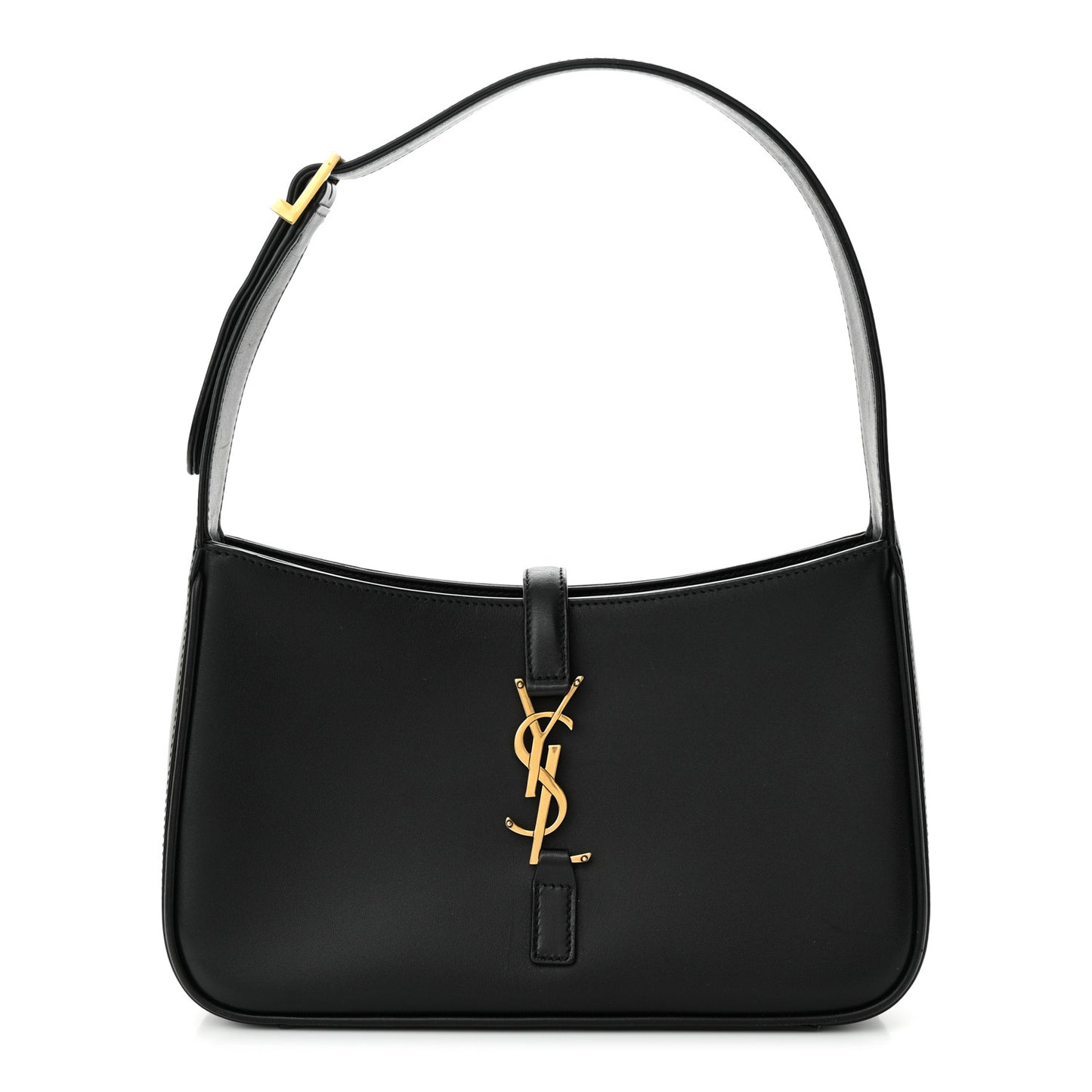 SAINT LAURENT Smooth Calfskin Le 5 A 7 Hobo Black
