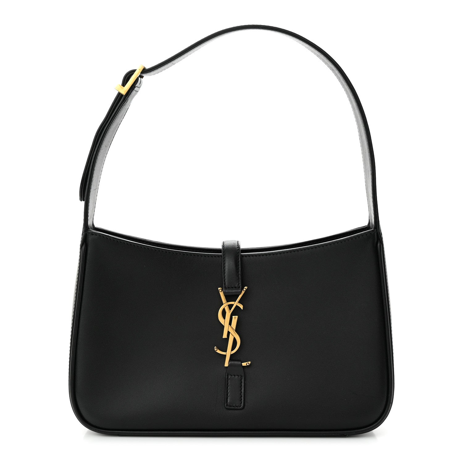 Saint Laurent SAINT LAURENT Smooth Calfskin Le 5 A 7 Hobo Black 1 of 10