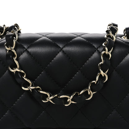 Chanel Lambskin Quilted Mini Square Flap Black 7 of 10