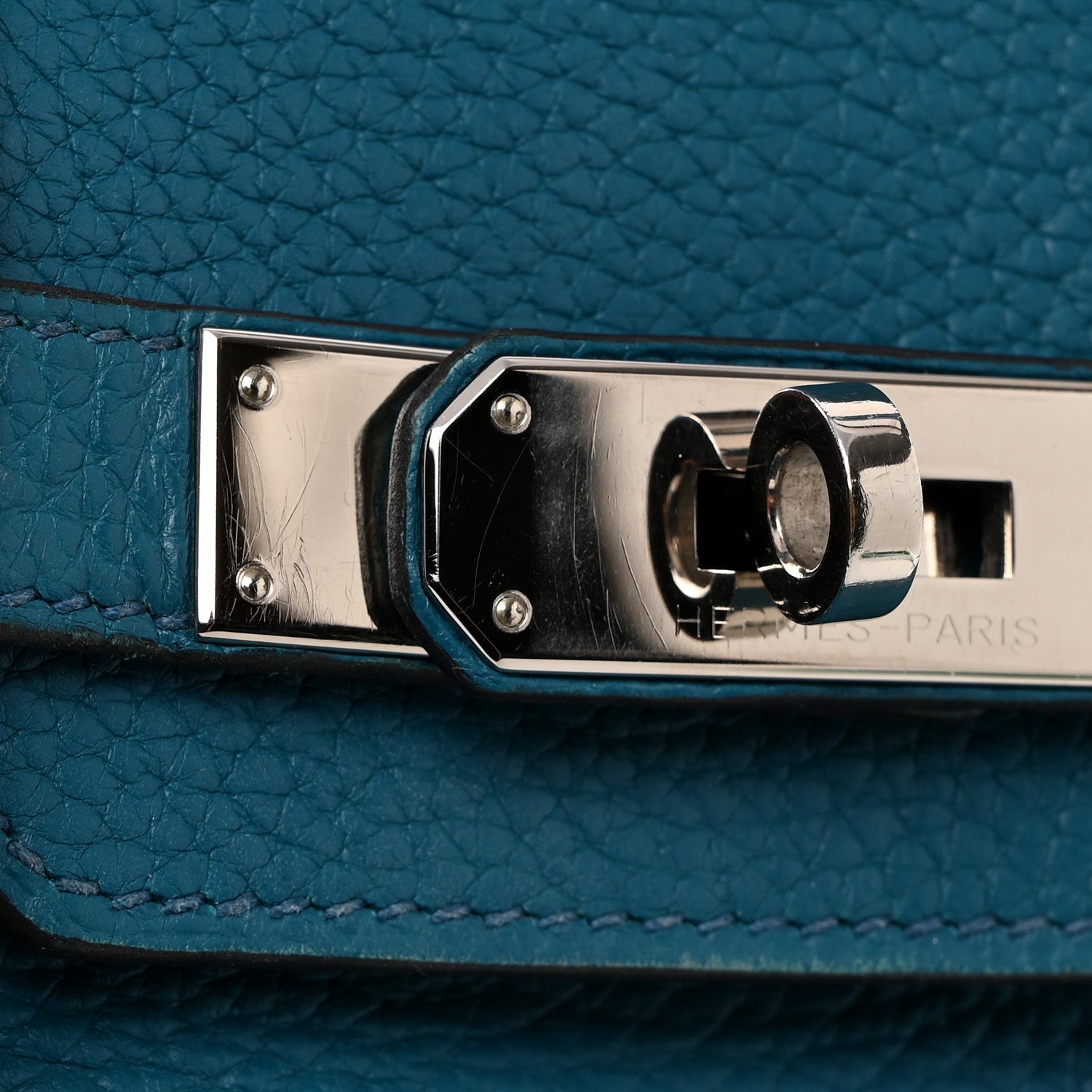 Hermes Taurillon Clemence Birkin 30 Bleu Izmir 14 of 18