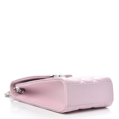 Chanel Grained Calfskin Quilted CC Box Clutch With Chain Rose 4 of 10