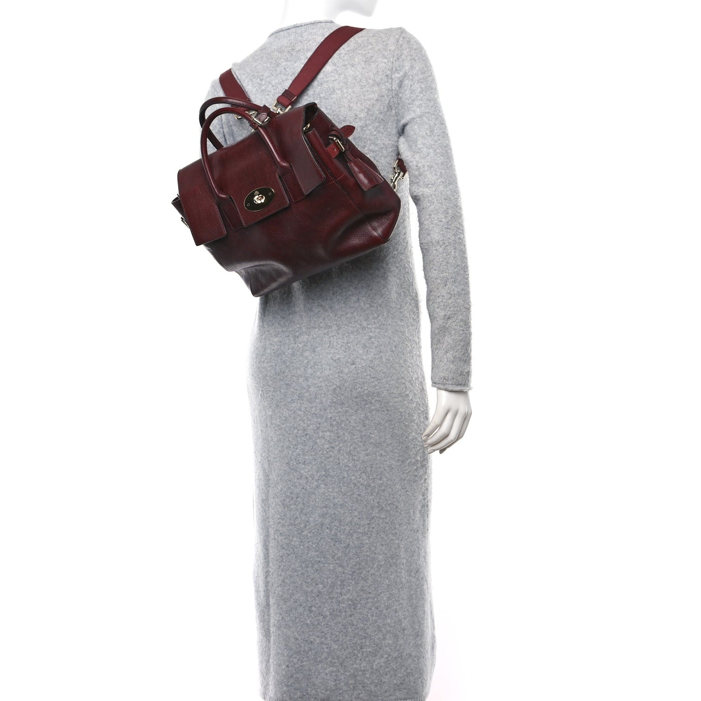 Natural Leather Cara Delevigne Convertible Satchel Oxblood