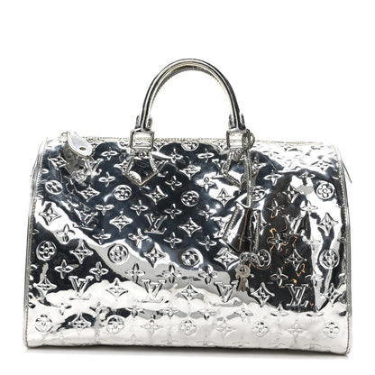 Louis Vuitton Monogram Miroir Speedy 35 Silver 1 of 9
