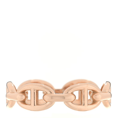 Hermes 18K Rose Gold PM Chaine d'Ancre Enchainee Ring 58 8.25 3 of 5