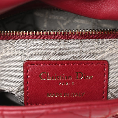 Christian Dior Lambskin Cannage Mini Lady Dior Red 5 of 9