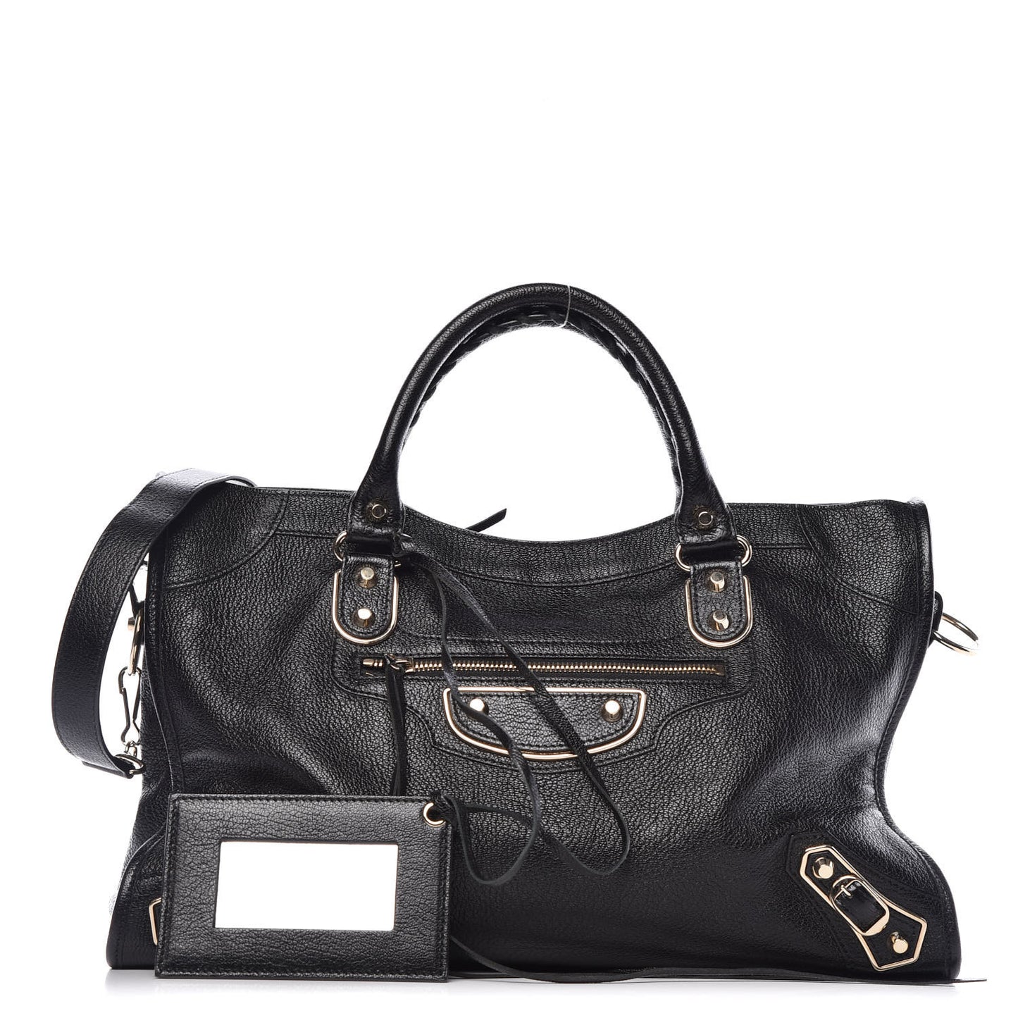 Chevre Gold Metallic Edge Hardware City Black