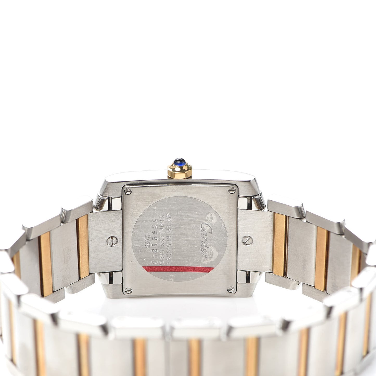 Stainless Steel 18K Yellow Gold 25mm Tank Francaise Quartz Watch