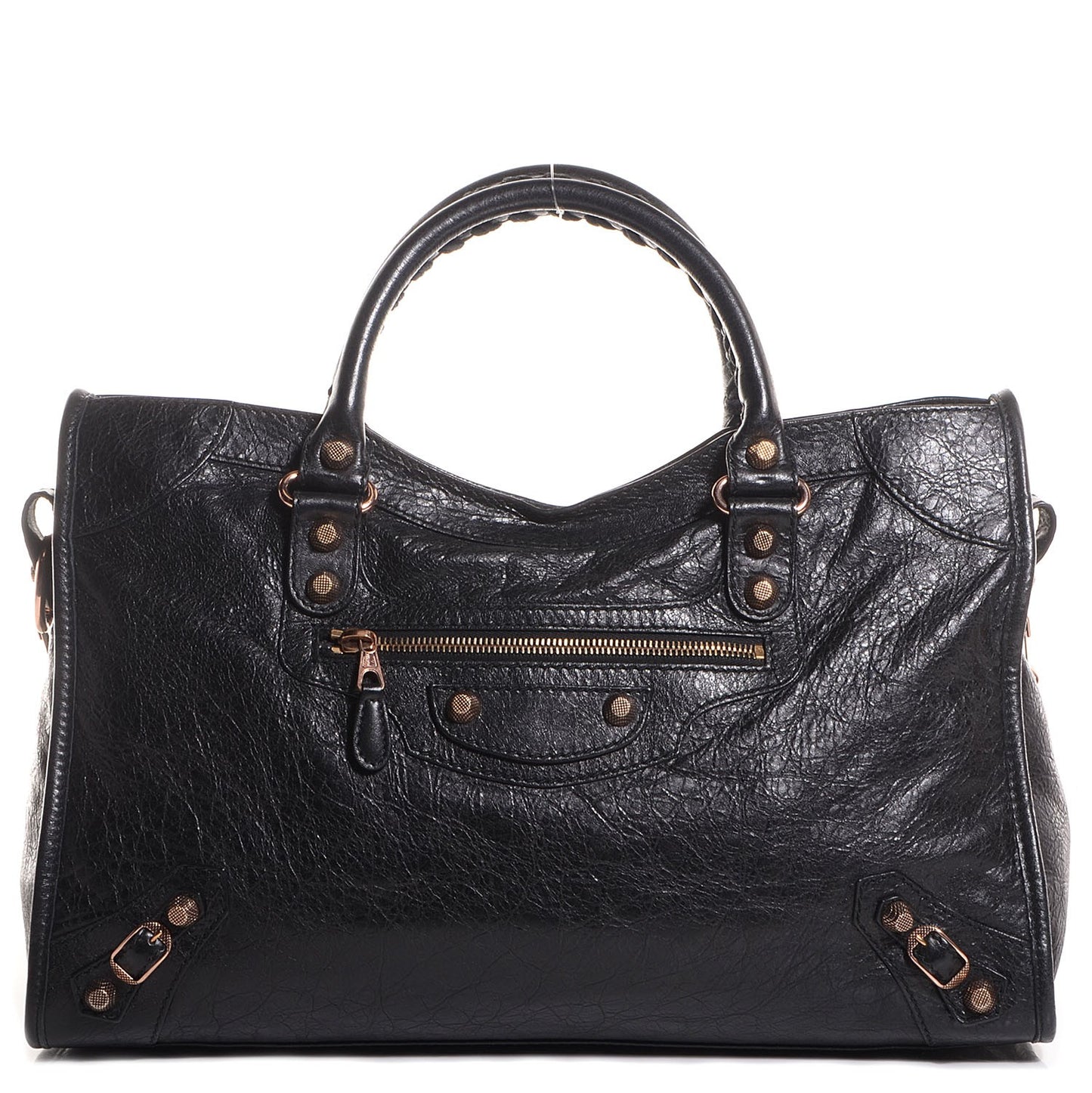 Agneau Giant 12 Rose Gold Hardware City Black