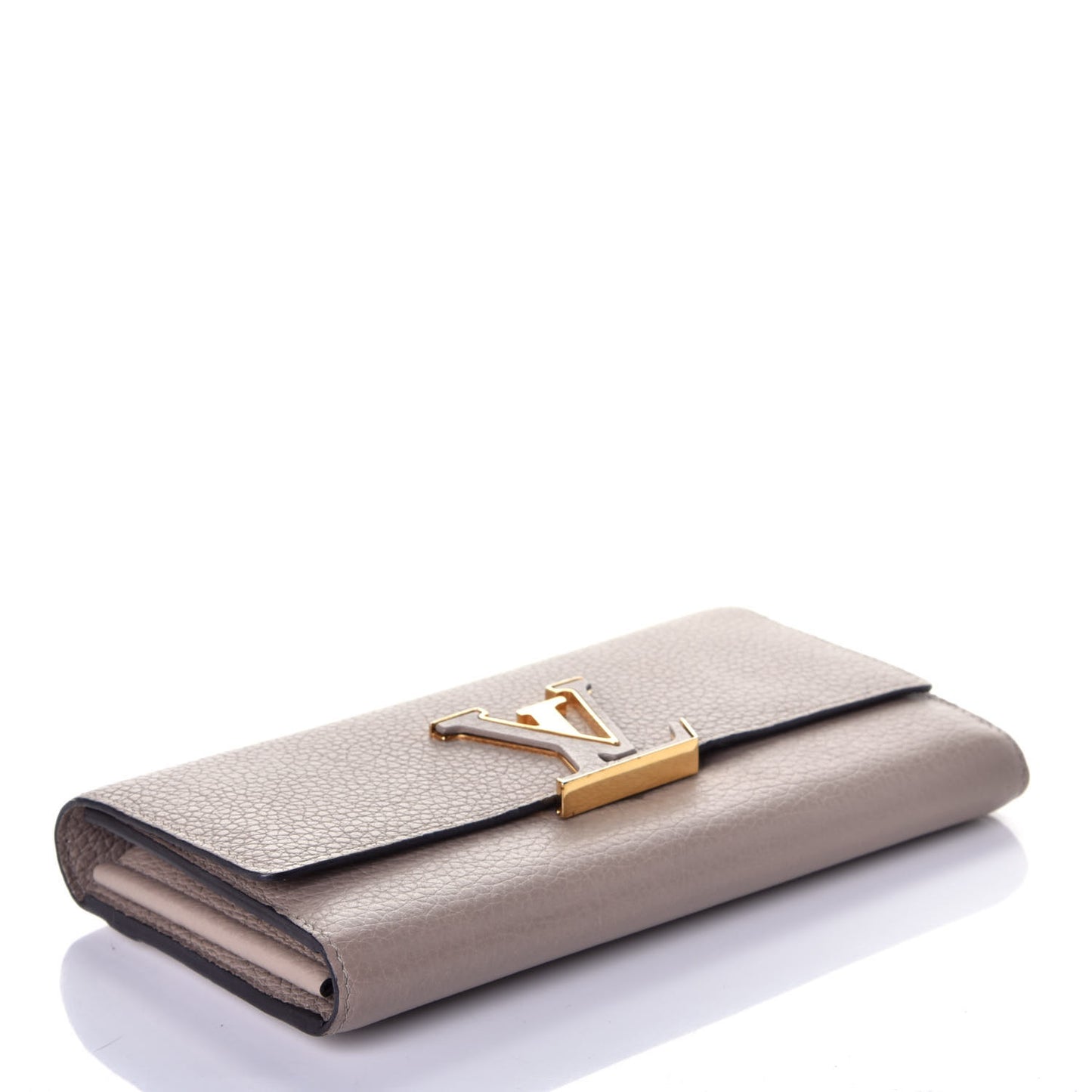 Taurillon Capucines Wallet Galet