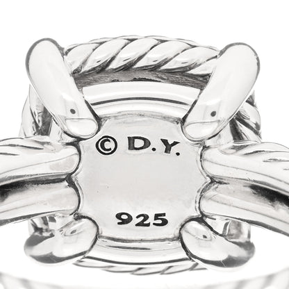 David Yurman Sterling Silver Diamond Black Orchid 9mm Chatelaine Pave Bezel Ring 54 7 4 of 4