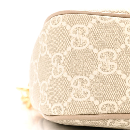 Gucci GG Supreme Monogram Textured Dollar Calfskin Web Small Ophidia GG Handbag Beige Mystic White Oatmeal 9 of 11